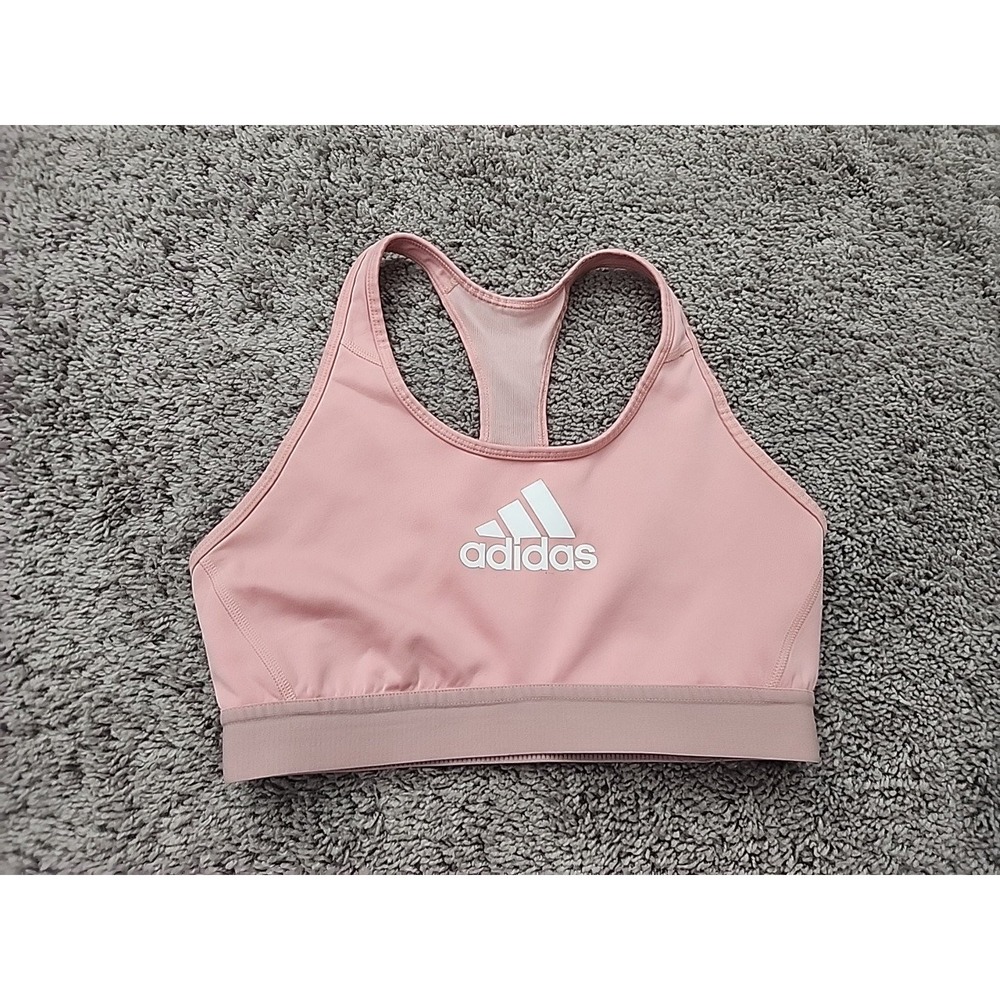 Adidas Sports Bra Women Size S Pink Racerback Medium Support AD4001